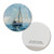 Nautical Sailboat Watercolor Car Coaster