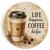 Life Happens Coffee Helps Car Coaster