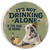 Pets Drinking Alone Dog Car Coaster