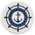 Nautical Steering Wheel with Anchor Car Coaster