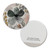 Floral Gray Center Car Coaster