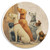 Pets Dogs At Door Car Coaster