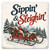 Sippin & Sleighin Ceramic Coaster