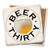 Coaster made of absorbent stone & cork back printed with Beer thirty (words go in a circle around beer head)