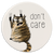 Don't Care Cat Car Coaster / Magnet