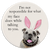 I'm Not Responsible Bulldog Bunny Car Coaster / Magnet