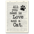 Love And A Cat Dictionary Art Print