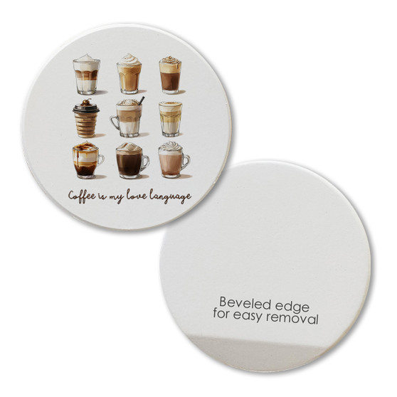 front and back of car coaster