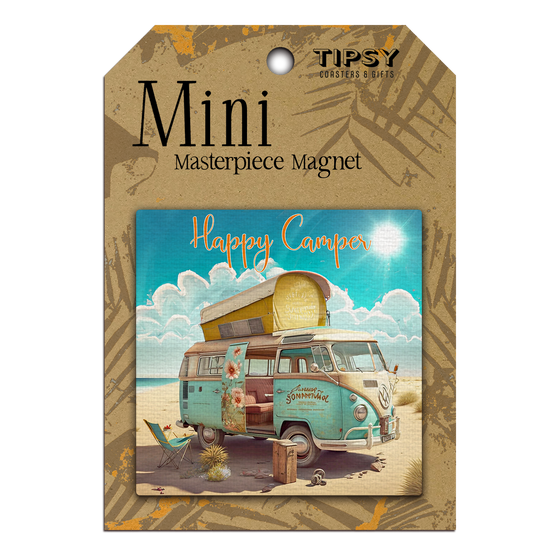 Happy Camper Beach Mini Masterpiece Magnet