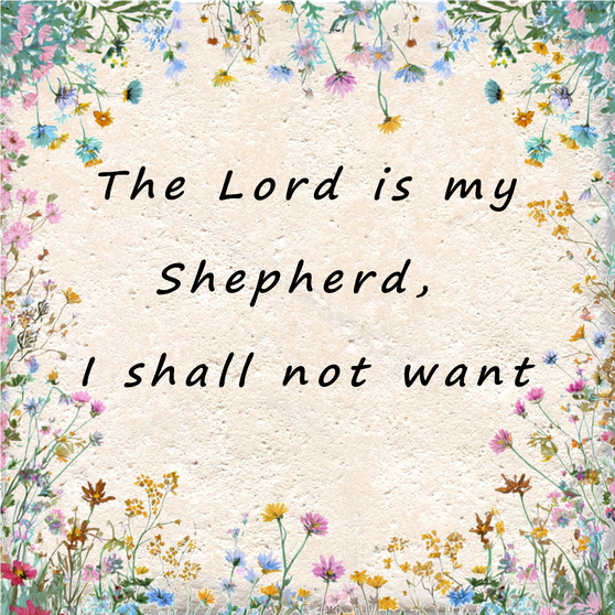 The Lord is my shepherd coaster