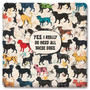 Detail of Yes I Really Do Need All These Dogs Colorful Coaster