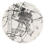 car coaster showing detail of custom city street map print