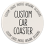 car coaster showing detail of custom option ideas
