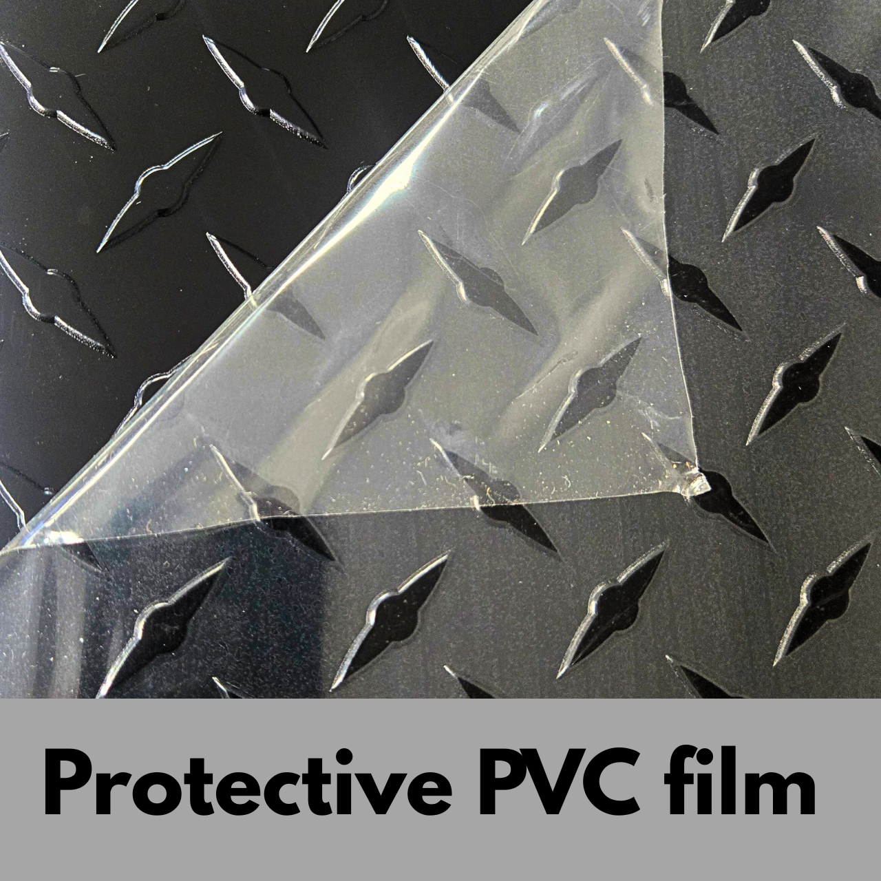 Gloss Black Aluminum Diamond Plate Sheet – 16x120x0.025 – 22 Gauge – For Trailer, RV, Garage