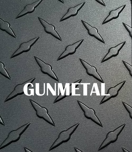 Gunmetal Grey diamond plate .025 cosmetic grade sheet metal for trailers or wainscotting