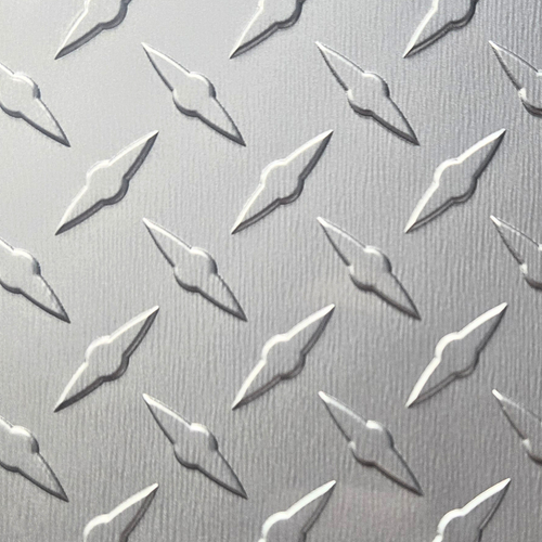 Glacier cosmetic aluminum diamond plate color choice for dark or light grey diamond plate for trailers or wainscot for garage walls 