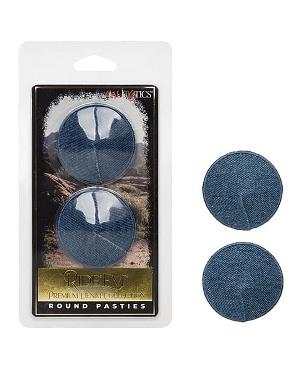 Ride 'Em Premium Denim Collection Round Pasties - O/S X615-SE2708-05