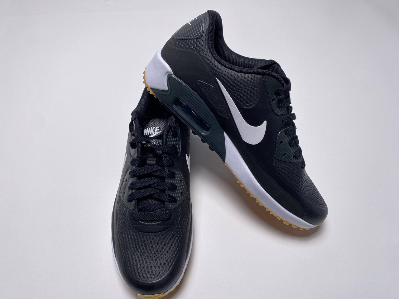 Nike Air Max 90 G Golf Shoes Black White Gum Men's SZ 10 (HV9305