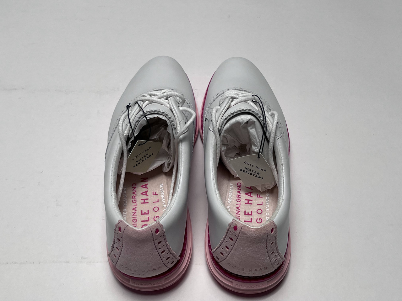 Cole Haan OG Shortwing Golf Golf Shoes White Crystal Rose Womens