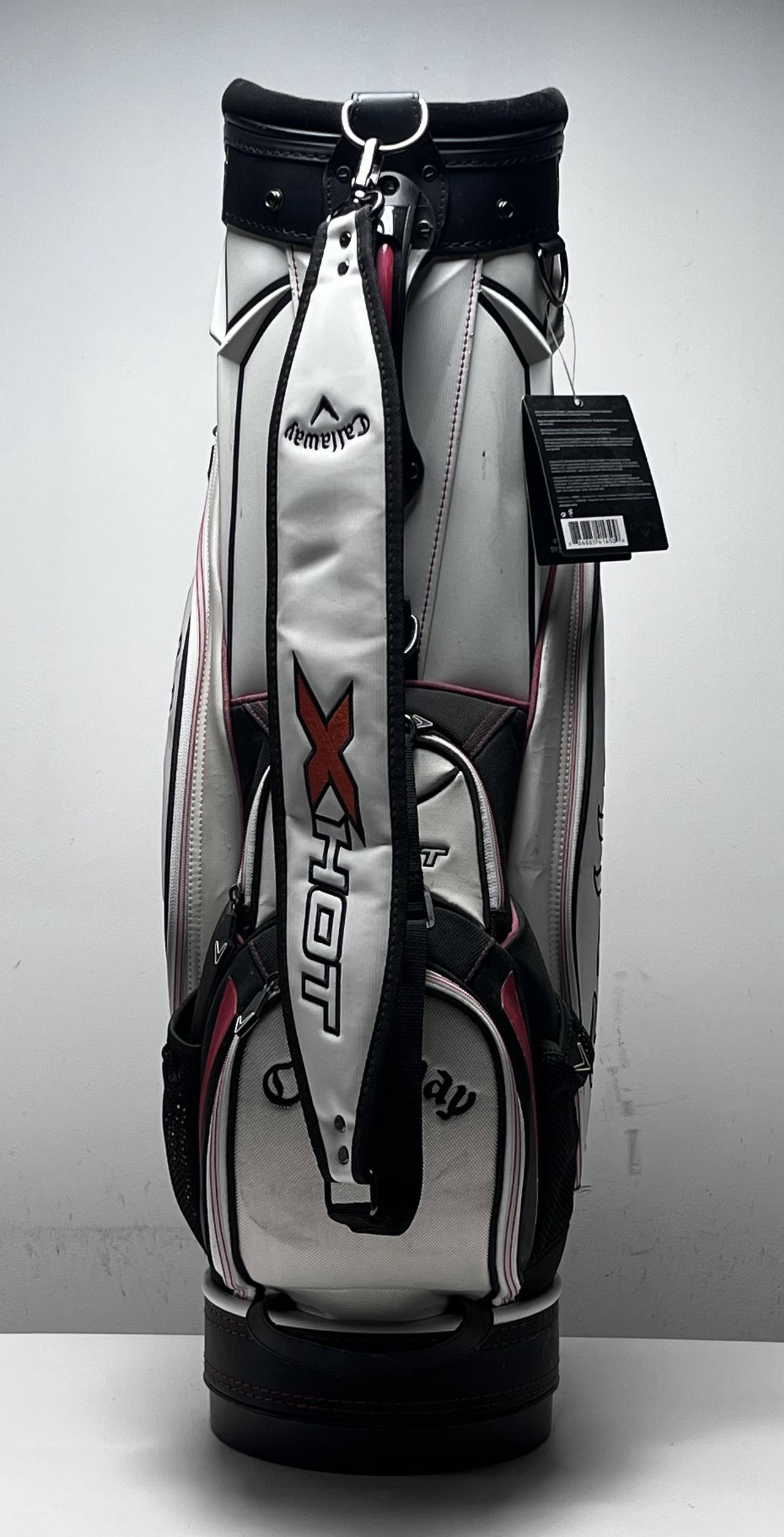 Callaway X-Hot Tour Cart Bag White 6-Way Divide Single Strap Golf