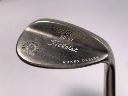 Titleist Vokey Spin Milled SM4 Chrome Lob Wedge LW 60* 7 Wedge Steel Mens RH, 1 of 12