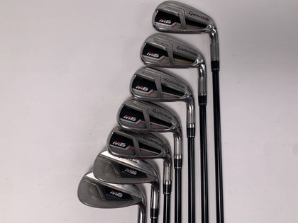 TaylorMade M6 Iron Set 6-PW+GW+SW Fujikura Atmos 5A Senior Graphite Mens RH, 1 of 12