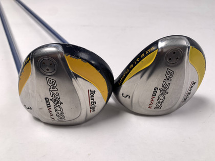 Tour Edge Bazooka Geomax 3 & 5 Fairway Wood Set 15* 18* GeoMax Ladies RH, 1 of 12