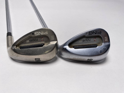 Ping Tour-W Brushed Silver Wedge Set 56* 14 60* 8 Black Dot AWT Steel Mens RH, 1 of 12
