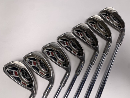 Ping G15 Iron Set 4-9+GW Blue Dot 1* Up AWT Stiff Steel Mens RH Oversize Grips, 1 of 12