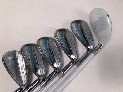 Cobra F-Max Womens Hybrid Iron Set 5-PW+SW SuperLite 55g Ladies RH No 7 iron, 1 of 12
