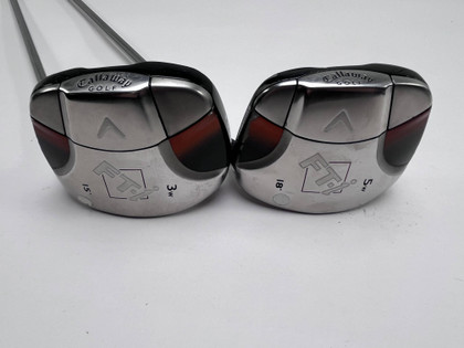 Callaway FT-i Squareway 3 & 5 Fairway Wood Set 15* 18* Fujikura Sakura Ladies RH, 1 of 12