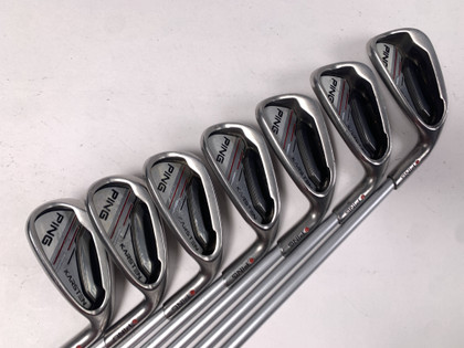 Ping Karsten 2014 Iron Set 6-PW+GW+SW Red Dot 1* Flat KS 401 Senior RH, 1 of 12