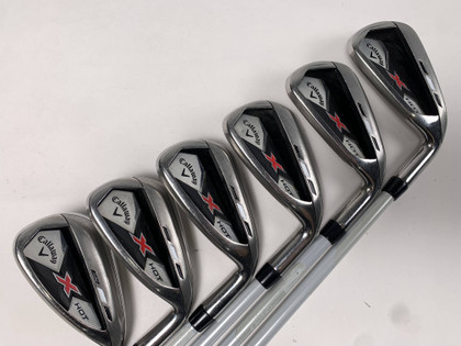 Callaway X Hot 2013 Iron Set 6-PW+AW 75g Regular Graphite Mens RH, 1 of 12
