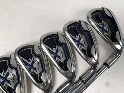 Callaway X-20 Iron Set 4-PW+GW Uniflex Steel Mens RH Midsize Grips, 1 of 12