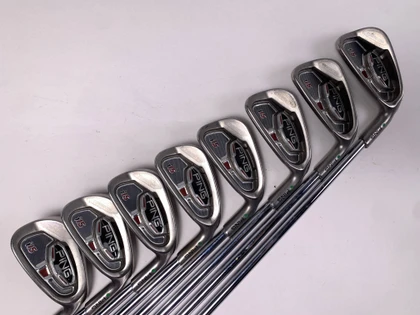 Ping i15 Iron Set 3-PW Green Dot 2* Up AWT Stiff Steel Mens RH, 1 of 12