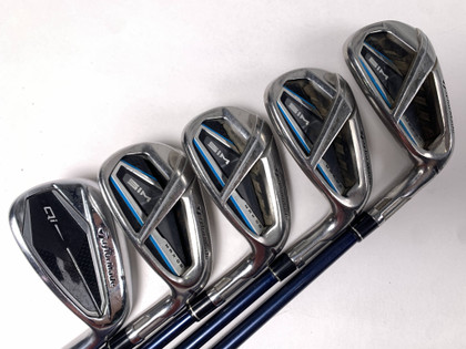 TaylorMade SIM MAX OS Iron Set 7-PW+AW Ventus Blue 6-R Regular Graphite Mens RH, 1 of 12