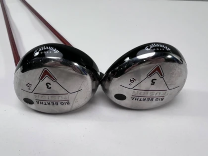 Callaway Big Bertha Fusion 3 & 5 Fairway Wood Set 15* | 19* Aldila 55g Senior RH, 1 of 12