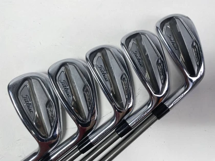 Titleist T100 Iron Set 5-9 AeroTech SteelFiber i80 Stiff Graphite Mens RH, 1 of 12