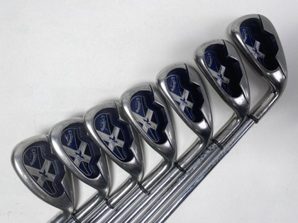 Callaway X-18 R Iron Set 4-PW+SW Uniflex Steel Mens RH Midsize Grips No 7 iron, 1 of 12