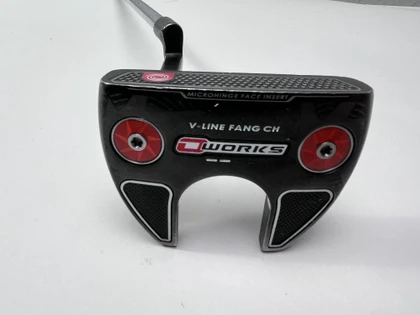 LEFTY Odyssey O-Works V-Line Fang CH Putter 33" Mens LH, 1 of 12