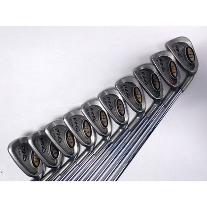 Ping i3 Blade Iron Set 2-PW+GW Green Dot/Orange Dot 2* Up Cushin JZ Stiff RH, 1 of 12