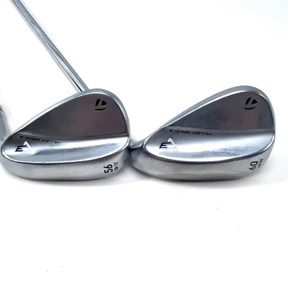 TaylorMade Milled Grind 3 Raw Chrome Wedge Set 56* 12 | 60* 8 KBS Hi Rev 2.0 RH, 1 of 12