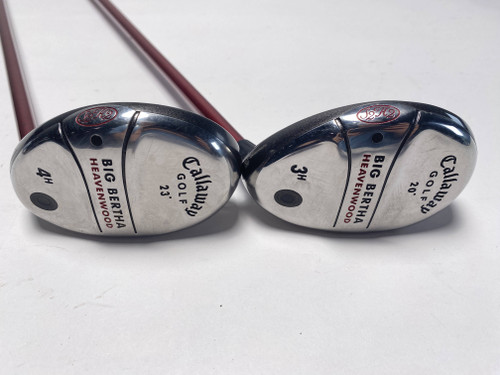 Callaway Big Bertha Heavenwood 3 & 4 Hybrid Set 20* 23* RCH 75w 75g Firm Mens RH, 1 of 12