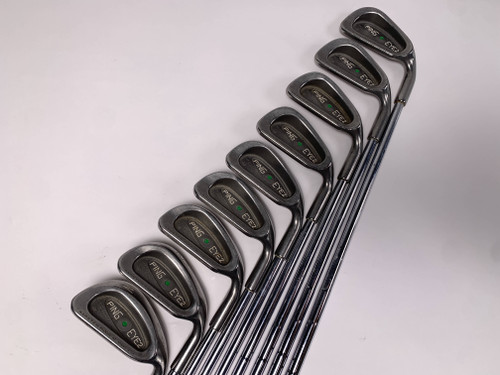 Ping Eye 2 + Iron Set 2-PW Green Dot 2* Up Karsten KT-Shaft Stiff Steel Mens RH, 1 of 12