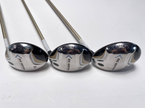 Callaway Big Bertha 2007 Wood Set 5 7 9 | 18* 21* 24* 55g Ladies Womens RH, 1 of 12