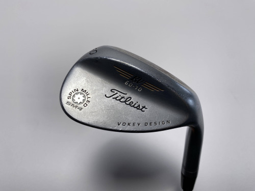 Titleist Vokey Spin Milled SM4 Chrome Lob Wedge LW 60* 10 Wedge Steel Mens RH, 1 of 12