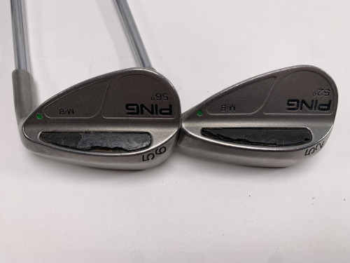 Ping MB Wedge Set 52* 56* Green Dot 2* Up Wedge Steel Mens RH Midsize Grips, 1 of 12