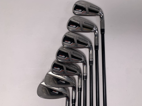 TaylorMade M6 Iron Set 6-PW+GW+SW Fujikura Atmos 5A Senior Graphite Mens RH, 1 of 12 TaylorMade M6 Iron Set 6-PW+GW+SW Fujikura Atmos 5A Senior Graphite Mens RH, 1 of 12