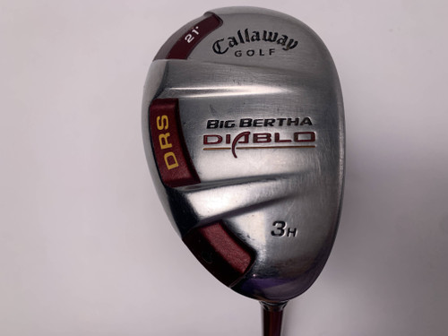 Callaway Big Bertha Diablo 3 Hybrid 21* 60g Stiff Graphite Mens RH Oversize Grip, 1 of 12