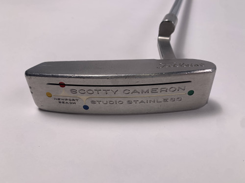 Scotty Cameron Studio Stainless Newport Beach Putter 35.25" Mens RH, 1 of 12 Scotty Cameron Studio Stainless Newport Beach Putter 35.25" Mens RH, 1 of 12